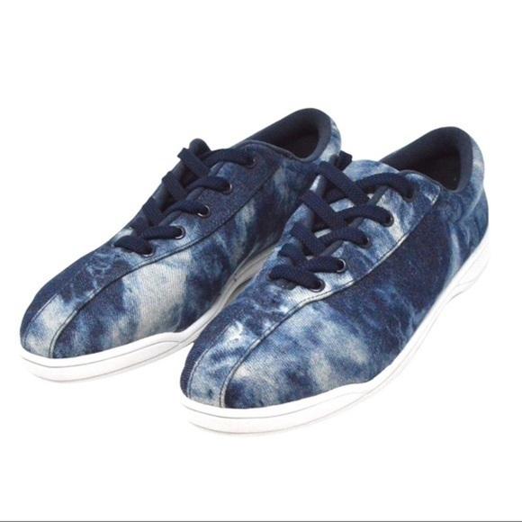 Easy Spirit AP2 Women's Twill Sneakers, Blue Multi, Size 9 Narrow - SEAP7 - Picture 1 of 9